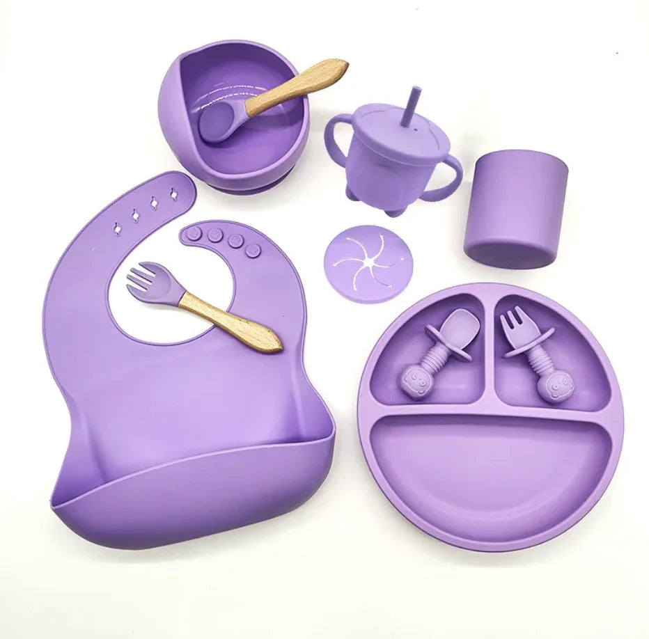 Conjunto de Talheres de Silicone para Alimentação de Bebês