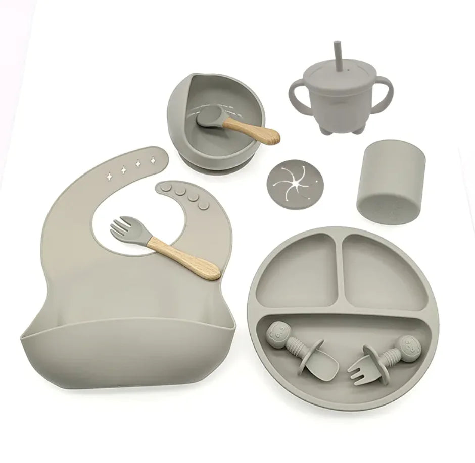 Conjunto de Talheres de Silicone para Alimentação de Bebês