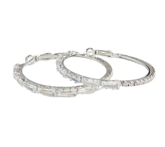 Simple Gold Ladies Zircon Earrings European And American Big Earrings WEM Support (www.WEM.support)