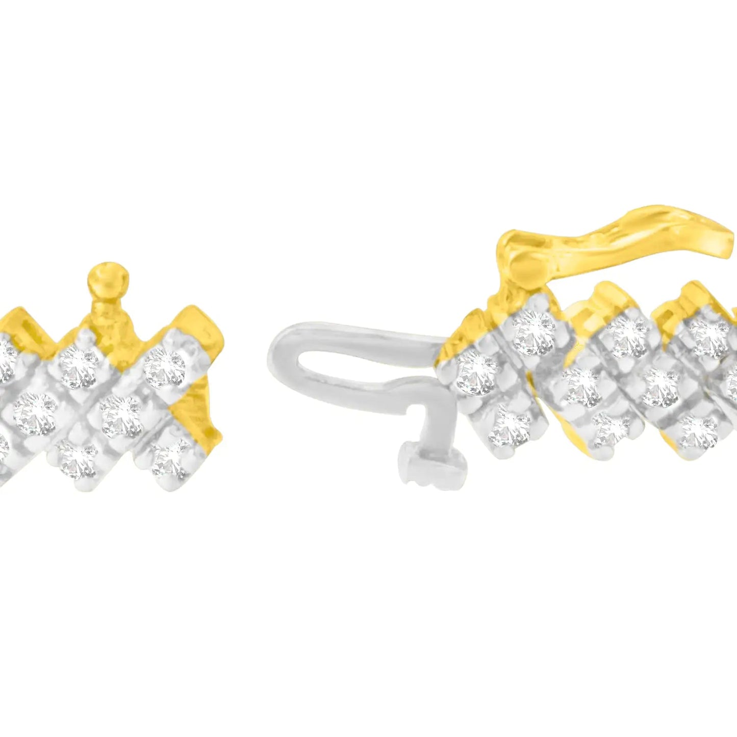 Pulseira de Diamantes em Ouro Amarelo 14K (4.00 cttw, Cor I-J, Clareza I1-I2) WEM Support (www.WEM.support)