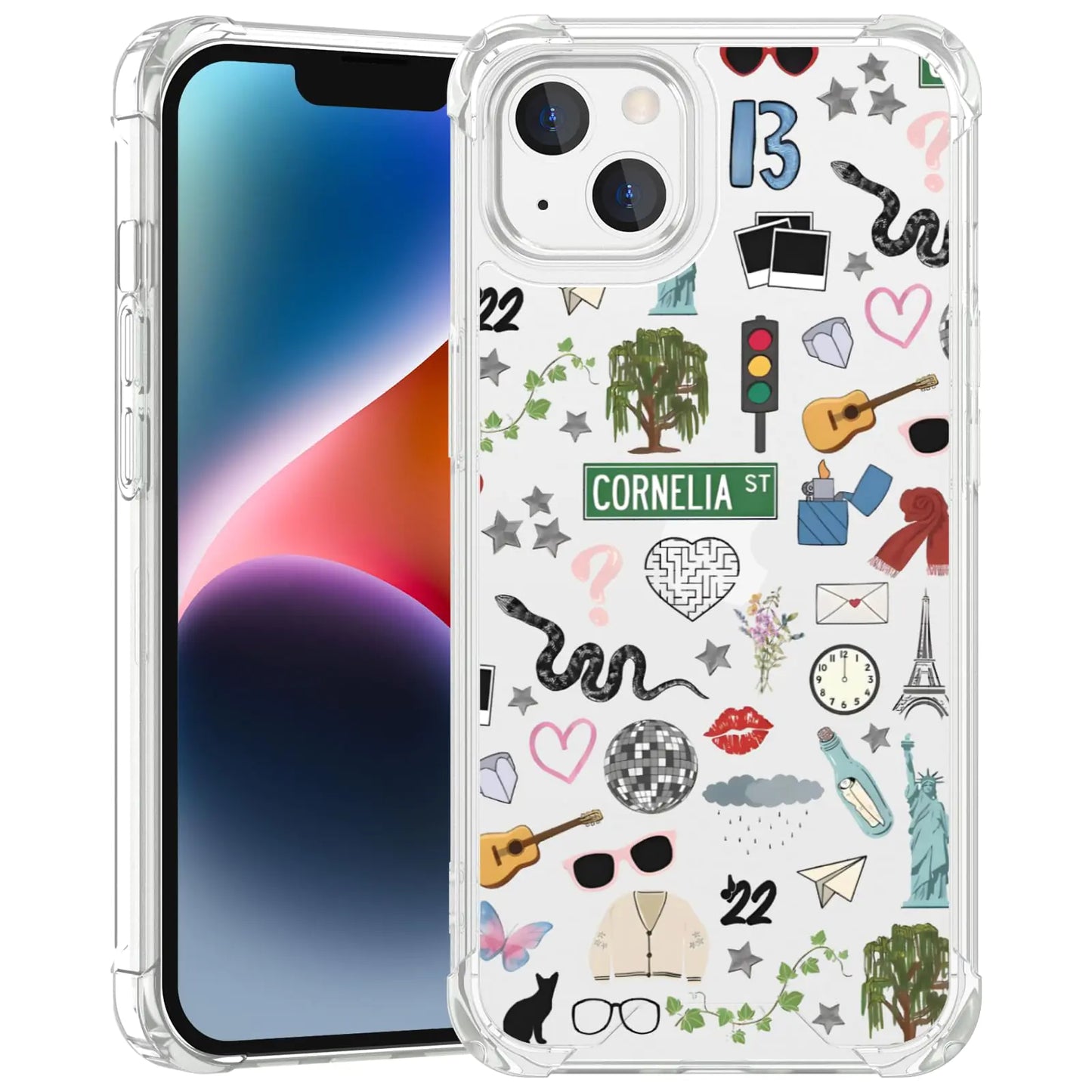 Taylorism Musician Phone Case Compatible with iPhone 12 Pro Max,Cool Queen Aesthetic Collage Phone Case for Women Girls Clear TPU Shockproof Cover Cases