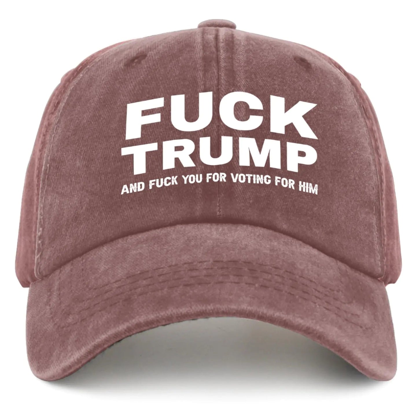 Boné de Beisebol de Malha Anti Trump para Homens - Vermelho Vinho HejK.com