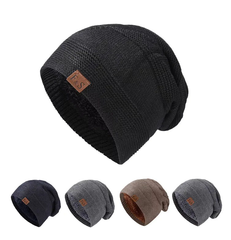 Fleece-Lined Wool Knit Winter Hat WEM Support (www.WEM.support)