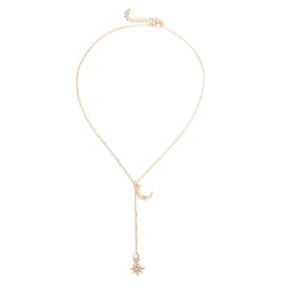 Crystal Moon Star Necklace WEM Support (www.WEM.support)