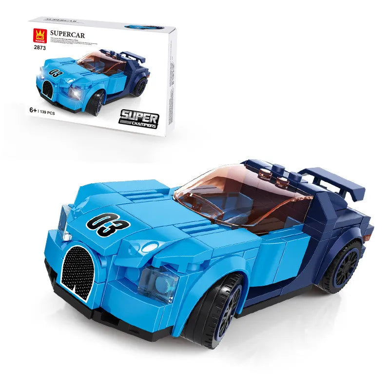 Super Car Small Particles Assembled Boy Sports Car Building Block Stall Decoration Toy WEM Support (www.WEM.support)