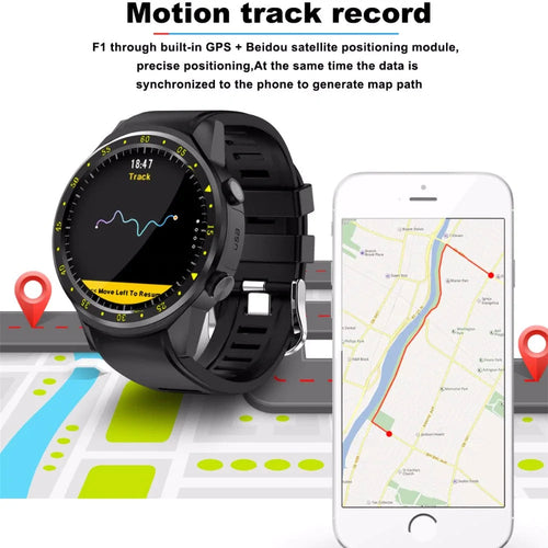 Sport-Pedometer GPS Smartwatch mit Kameraunterstützung WEM Support (www.WEM.support)