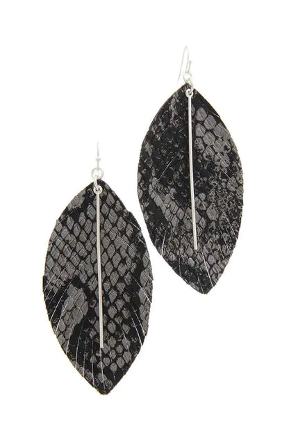 Snake Pattern Drop Earrings WEM Support (www.WEM.support)