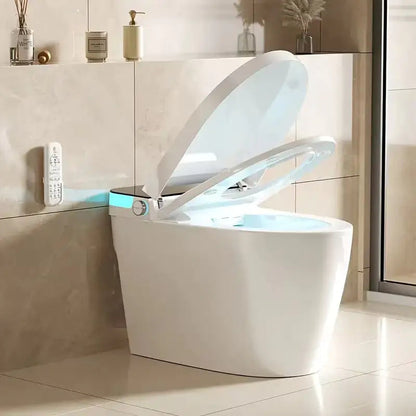 Smart Bidet Toilet For Bathrooms One Piece Toilet With Heated Bidet Seat,Foot Auto Sensor, Dual Flush, Tankless WEM Support (www.WEM.support)