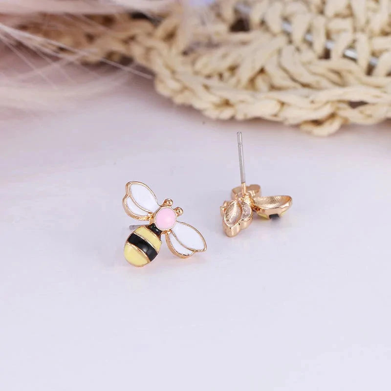 Enamel Bee Earring WEM Support (www.WEM.support)