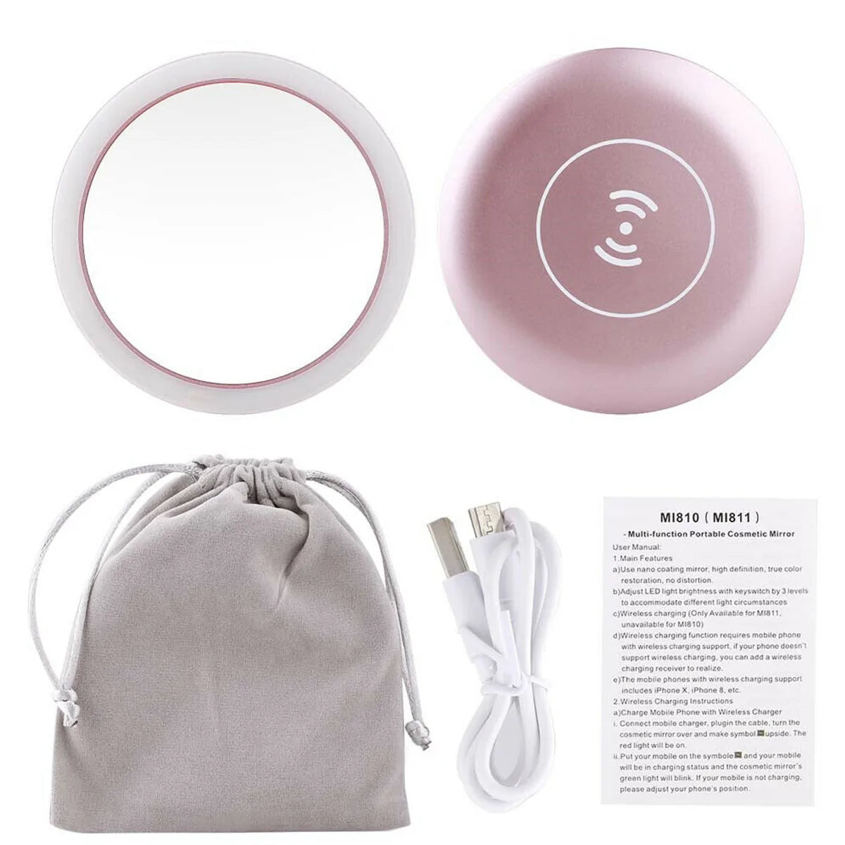 Mini Compact Circular Makeup Mirror WEM Support (www.WEM.support)
