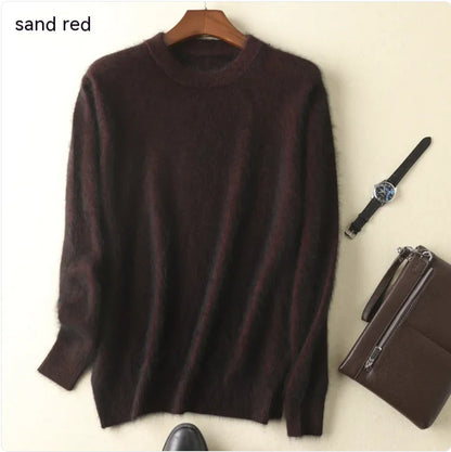 Thick Cashmere Round Neck Sweater WEM Support (www.WEM.support)