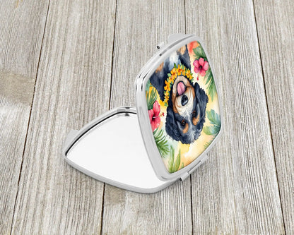 Bernedoodle Luau Compact Mirror WEM Support (www.WEM.support)