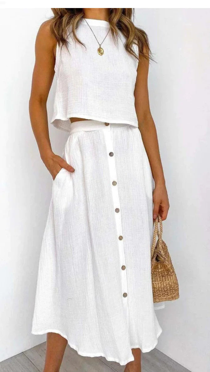 Solid Color Vest & Skirt Set WEM Support (www.WEM.support)