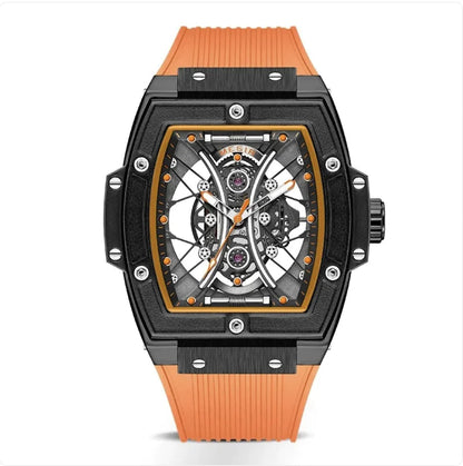 Men's Tonneau Silicone Strap Luminous Sports Watch WEM Support (www.WEM.support)