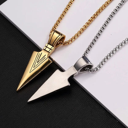 Arrow Head Pendant Long Chain Necklaces WEM Support (www.WEM.support)