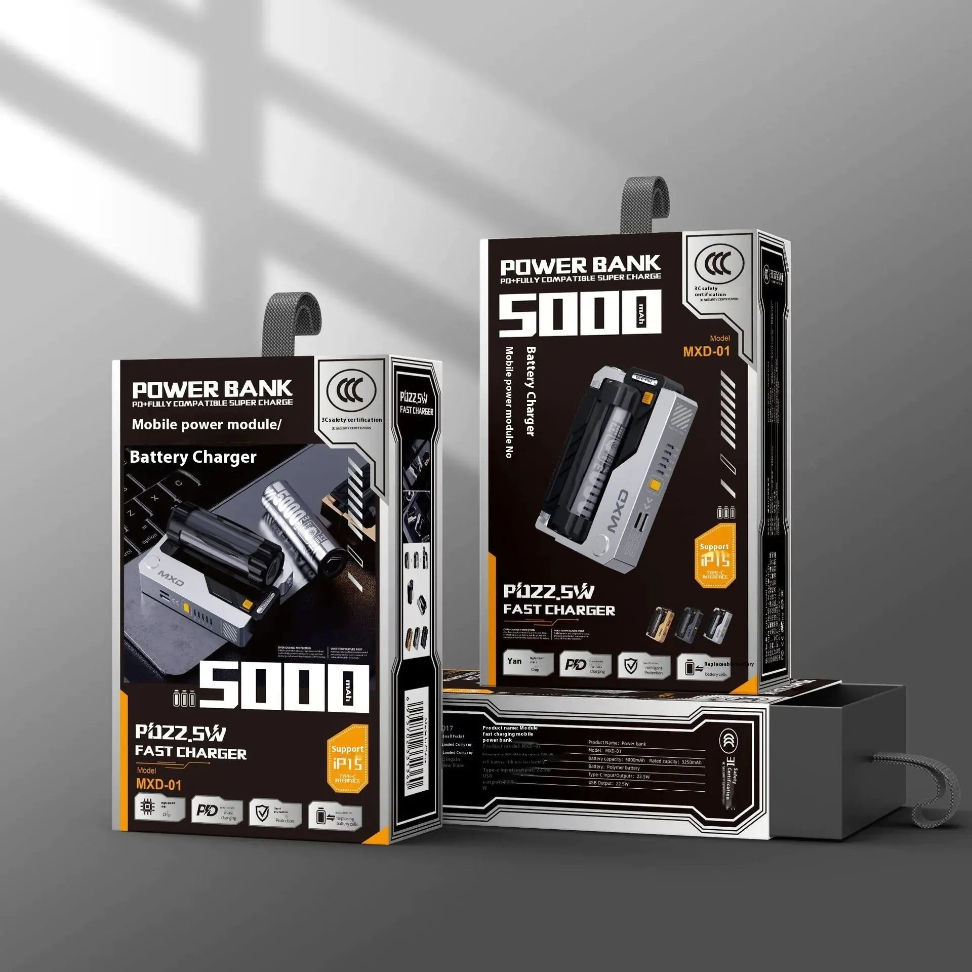 Cargador Portátil Modular Tipo-C HejK.com Marketplace LLC