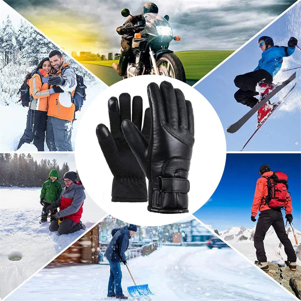 Electric USB Heated Gloves Winter Warming Thermal Ski Snow Hand Warm Windproof WEM Support (www.WEM.support)