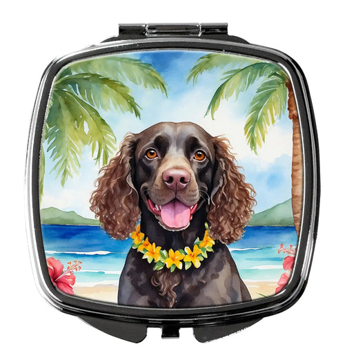American Water Spaniel Luau Compact Mirror WEM Support (www.WEM.support)