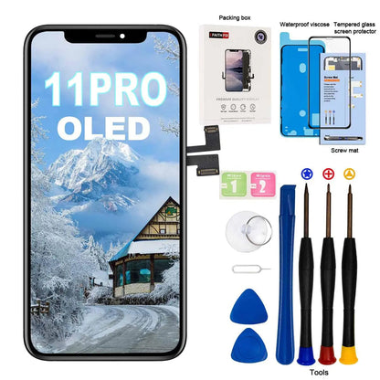 EFAITHFIX for iPhone 11 Screen Replacement COF 6.1 Inch LCD Screen Frame Assembly 3D Touch Display Screen Digitizer for A2111, A2223, A2221 with Repair Tools kit Tempered Glass Waterproof Adhesive HejK.com