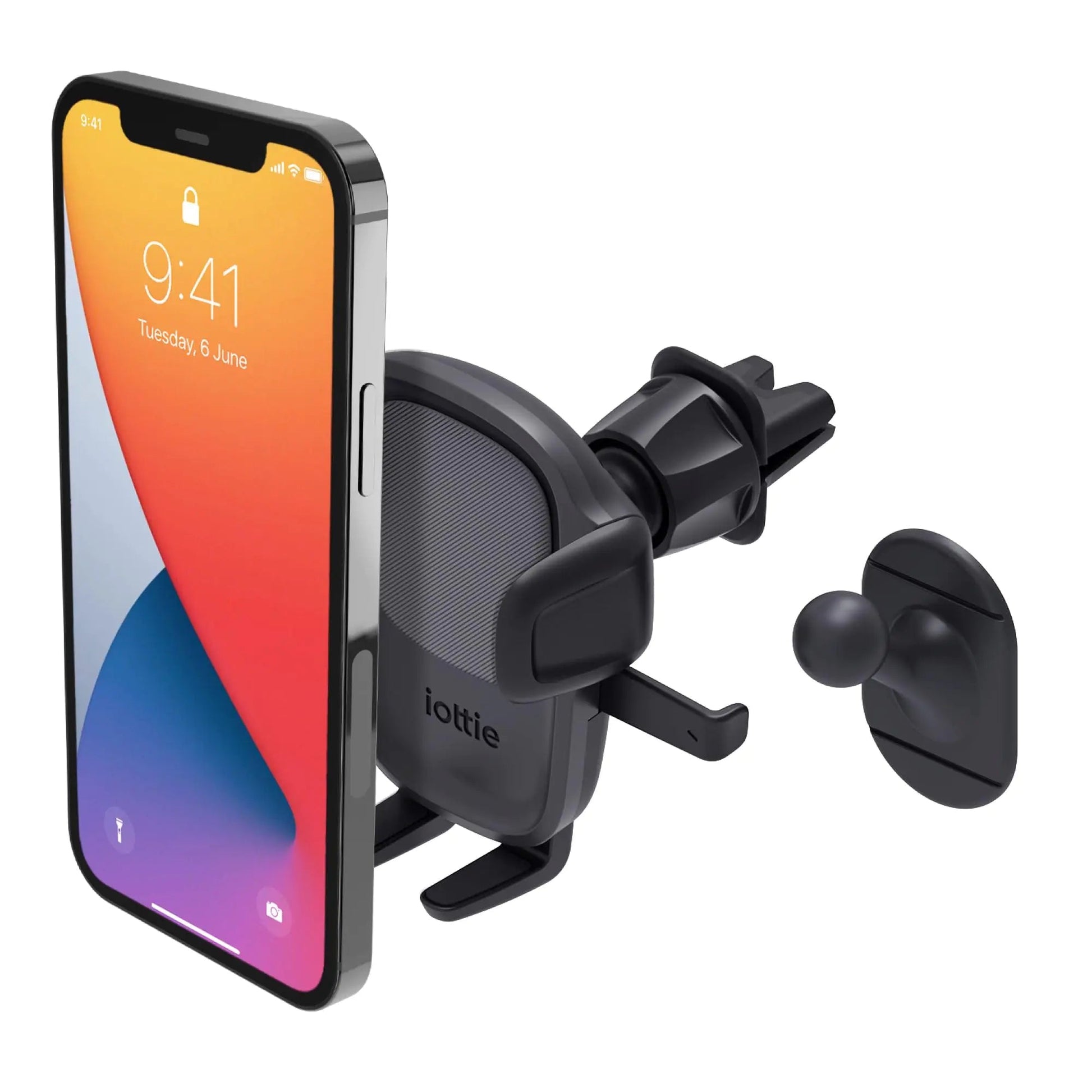 iOttie Easy One Touch 4 Dash & Windshield Universal Car Mount Phone Holder Desk Stand for -iPhone, Samsung, Moto, Huawei, Nokia, LG, Smartphones, Black HejK.com
