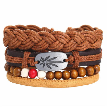 Multilayer Leather Bracelet WEM Support (www.WEM.support)