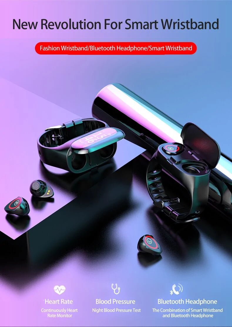 2 - In - 1 Smart Watch And Wireless Earbuds - Catch Cards