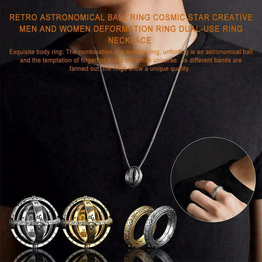 Astronomical Ball Rings Necklace WEM Support (www.WEM.support)