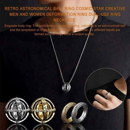 Astronomical Ball Rings Necklace WEM Support (www.WEM.support)