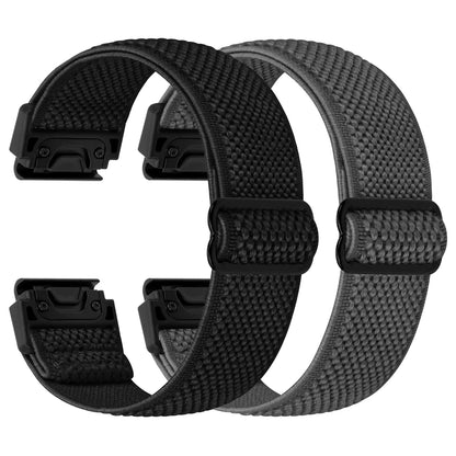 22mm Watch Bands for Garmin Fenix 8 47mm/Fenix E 47mm/Fenix 7/Fenix 7 Pro/Fenix 6/Fenix 6 Pro/Fenix 5/5 Plus/Instinct 2/Epix Gen 2/Approach S62/S60 Band, Quickfit Elastic Nylon Strap Wristband - Catch Cards