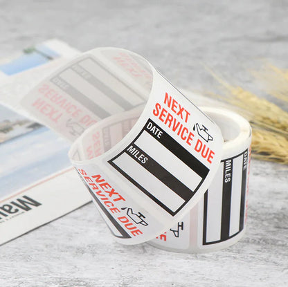 300 Oil Change Service Reminder Stickers Clear Window Lite Sticker Pack 2"x2" US WEM Support (www.WEM.support)