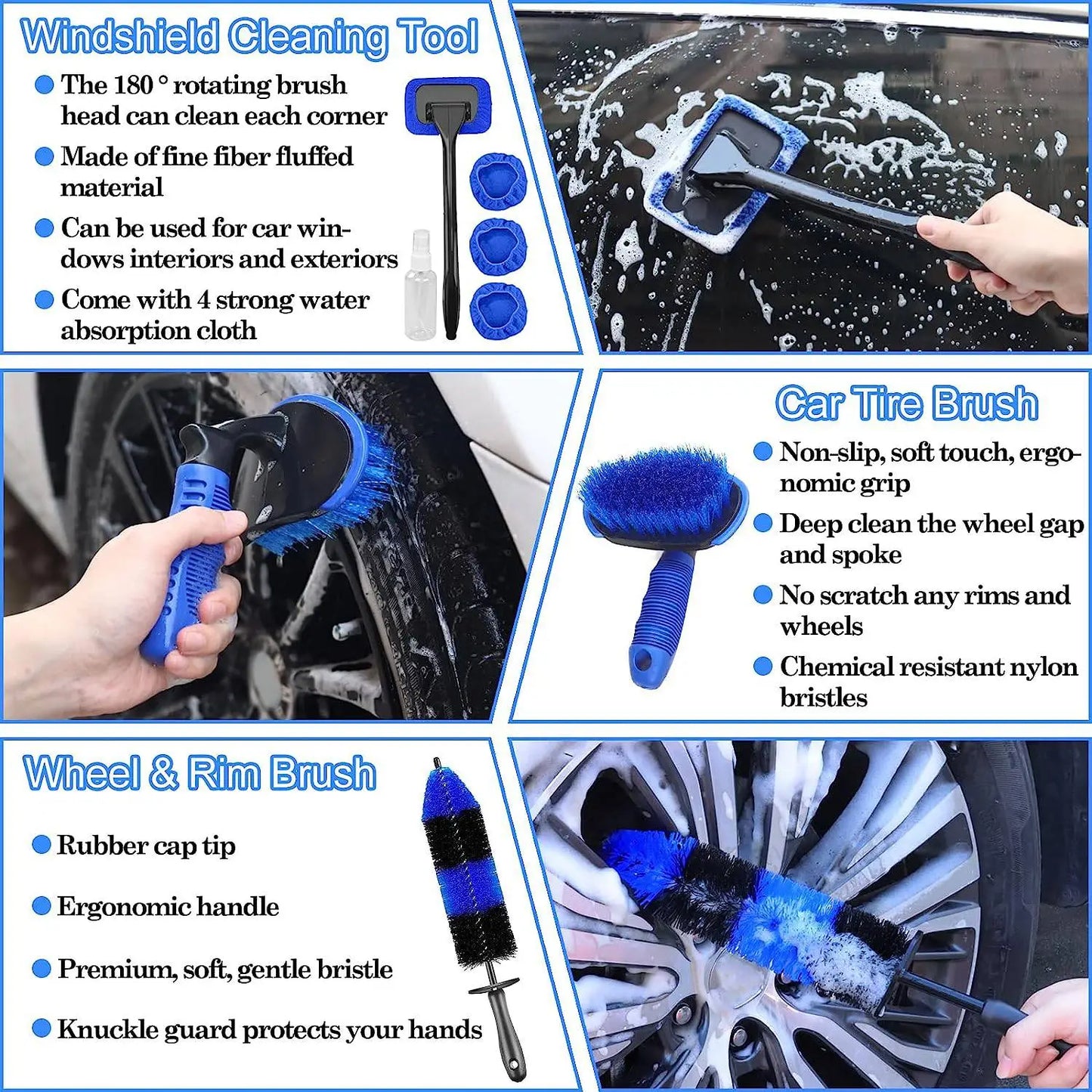 26Pcs Car Detailing Brush Set Drill - HejK.com Marketplace LLC