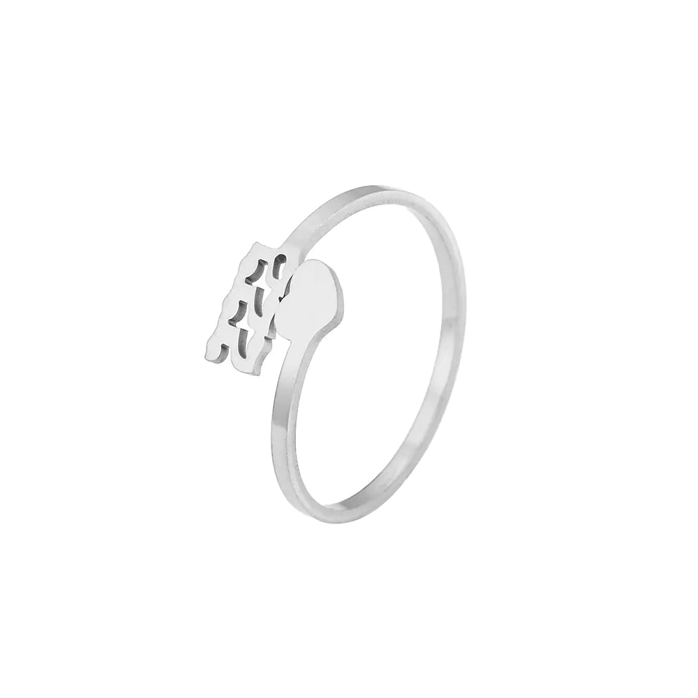 Personalized Stainless Steel Creative Number Ring