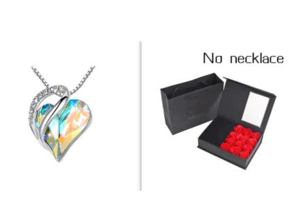 CrystalHeart Heart-Shaped Pendant Necklace WEM Support (www.WEM.support)