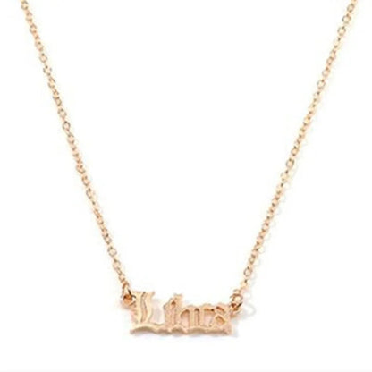 Old English Zodiac Necklace WEM Support (www.WEM.support)