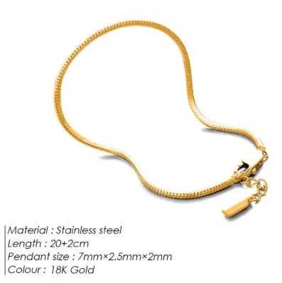 Stainless Steel Octagonal Snake Bone Bracelet