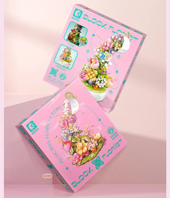 Caixa Musical Sembo Block Xícara de Flores com Iluminação WEM Support (www.WEM.support)