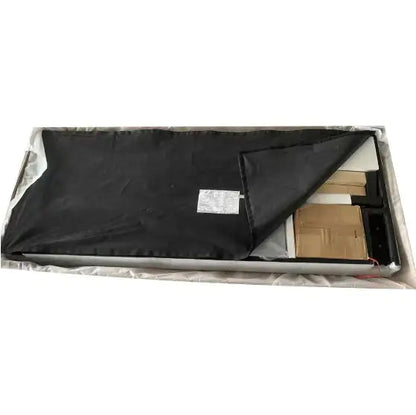 The Bed Frame With An Oversized Fabric Platform Is Easy To Assemble And Is Grey WEM Support (www.WEM.support)