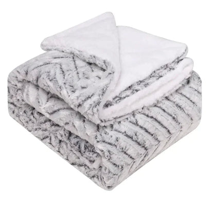 Thickened Flannel & Lamb Wool Double-Sided Blanket WEM Support (www.WEM.support)