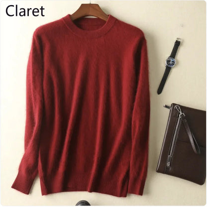 Thick Cashmere Round Neck Sweater WEM Support (www.WEM.support)