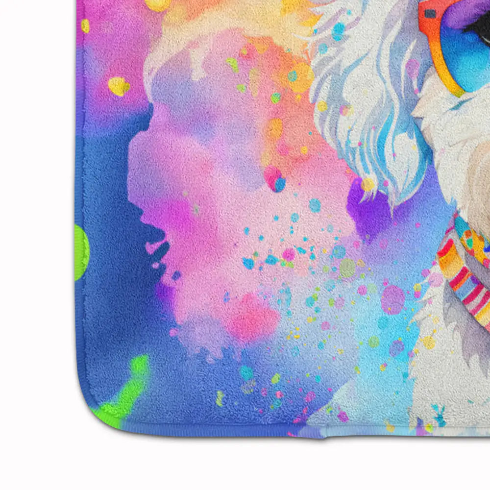 Bichon Frise Hippie Dawg Memory Foam Kitchen Mat WEM Support (www.WEM.support)