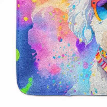 Bichon Frise Hippie Dawg Memory Foam Kitchen Mat WEM Support (www.WEM.support)