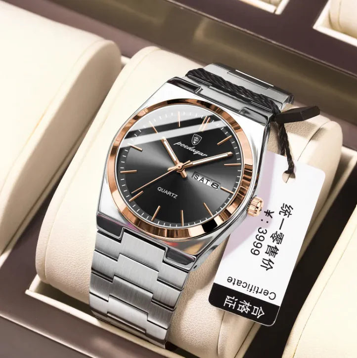 SlimLine Waterproof Quartz Watch WEM Support (www.WEM.support)