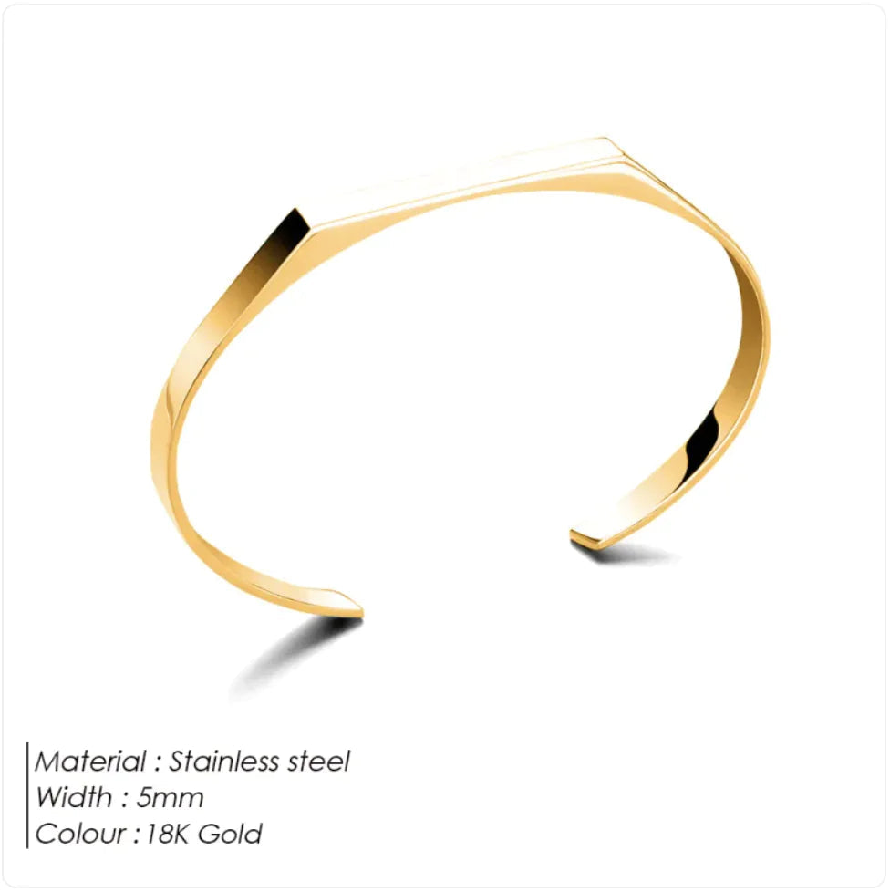 Men's Minimalist Geometric Stainless Steel Bracelet WEM Support (www.WEM.support)