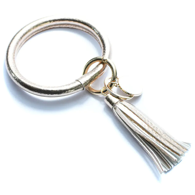 Pure Leather Tassel Pendant Bracelet