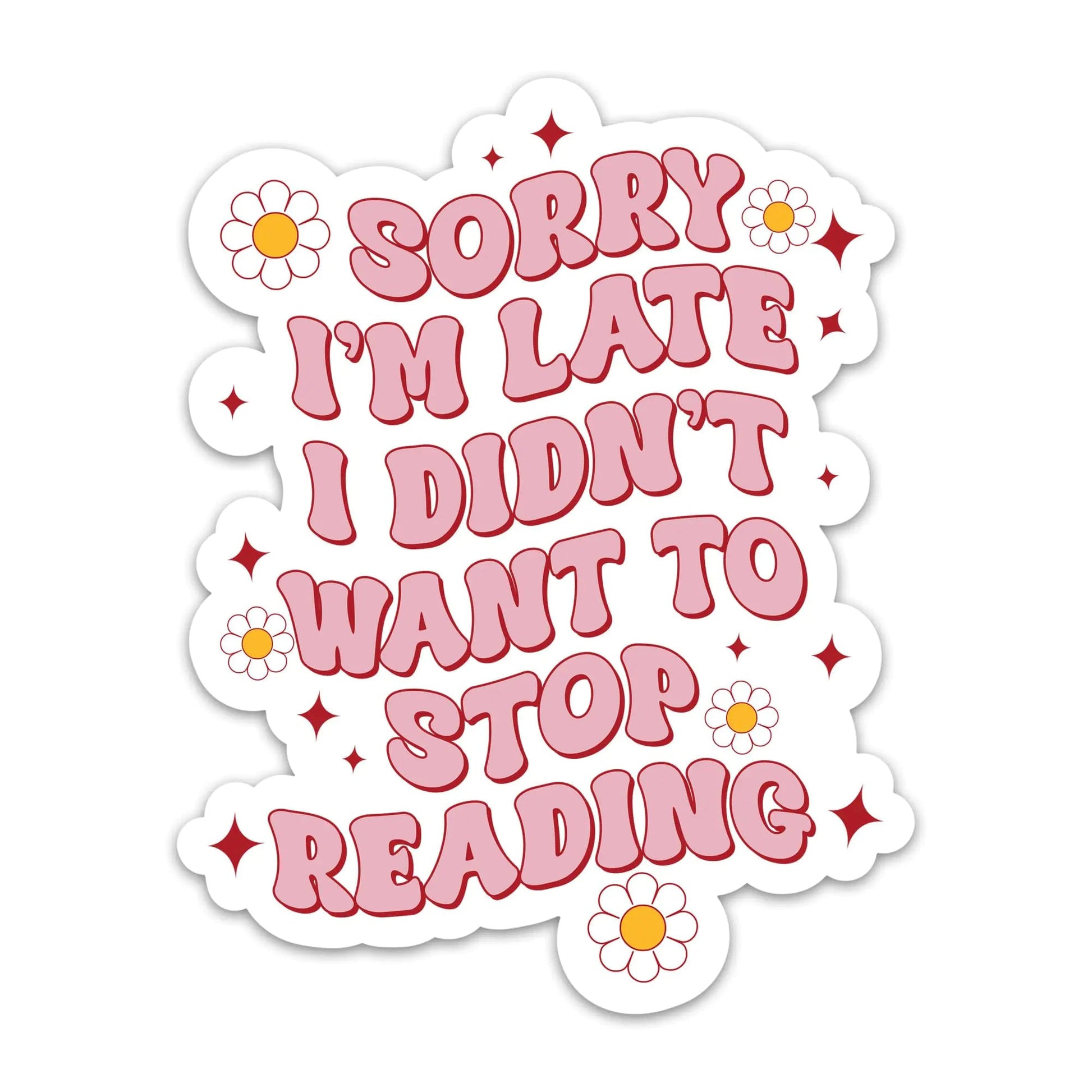 3PC Book Nerd's Sorry I'm Late Humorous Vinyl Stickers HejK.com Marketplace LLC