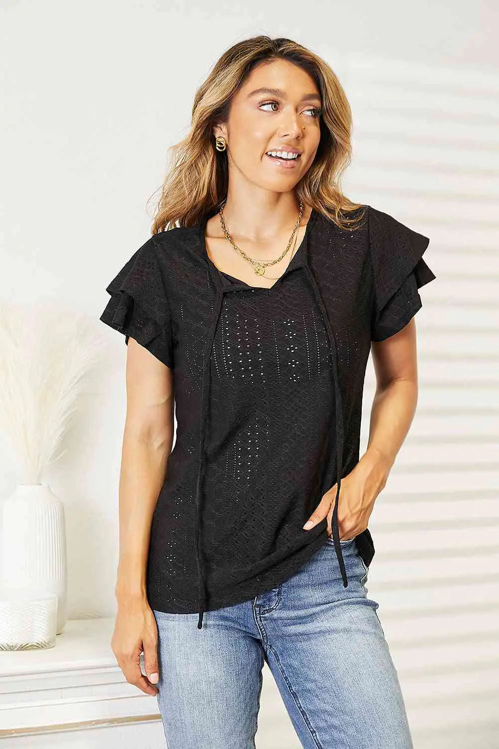 Flutter Sleeve Top- WEM Support (www.WEM.support)