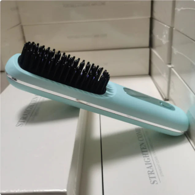 2-in-1 Wireless Hair Straightener Brush WEM Support (www.WEM.support)