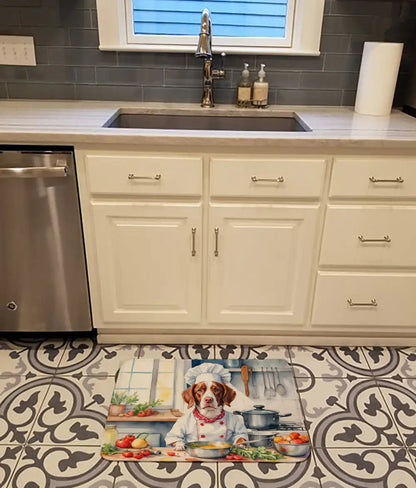 Brittany Spaniel The Chef Memory Foam Kitchen Mat WEM Support (www.WEM.support)