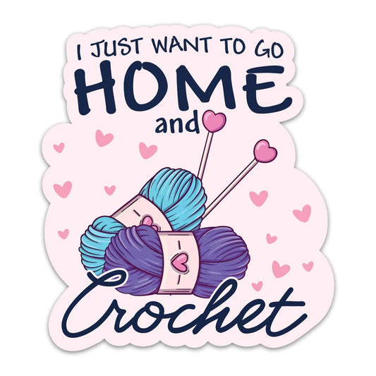 (3PCs) I Just Want to Go Home and Crochet Sticker Crocheting Sticker Waterproof Vinyl Knitting Decal for Laptop Tumbler Notebook Water Bottles Gift for Crocheters Knitters 3 Inches - Catch Cards
