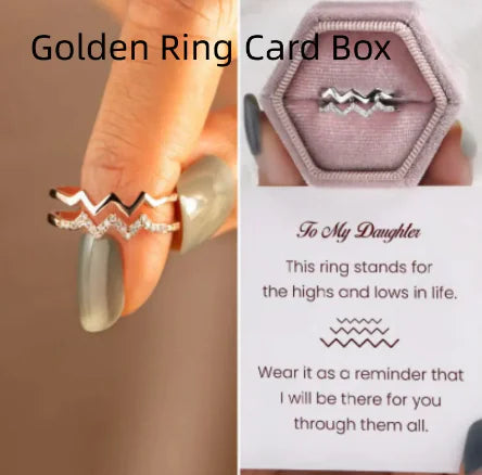 Adjustable Copper Heart Diamond Ring